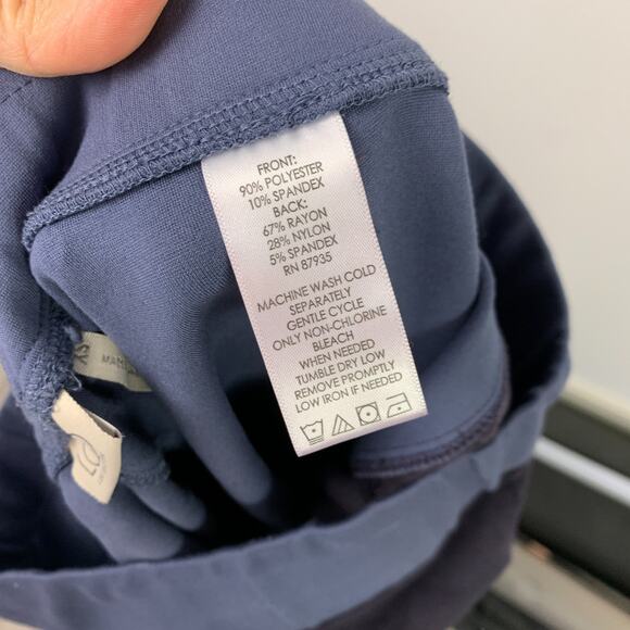 Logo By Lori Goldstein Colorblock Stripe Periwinkle Leggings Size XS - Picture 5 of 5